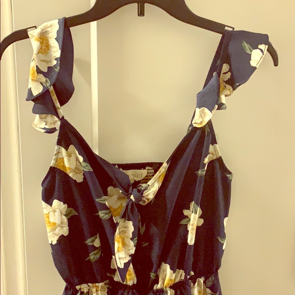 Blue flowered dress